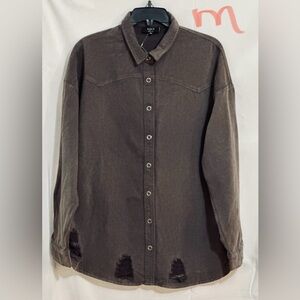 MENS BROWN BUTTON DOWN SHIRT